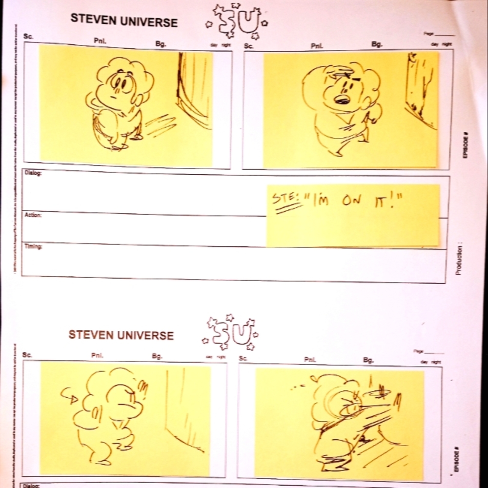SU Coach Steven "Steven Strong!" Production Thumbnail Storyboard - Raven Molisee